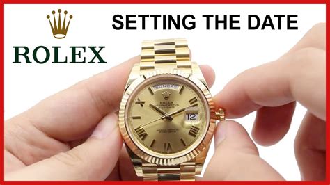 how to adjust rolex time|rolex day date adjustment.